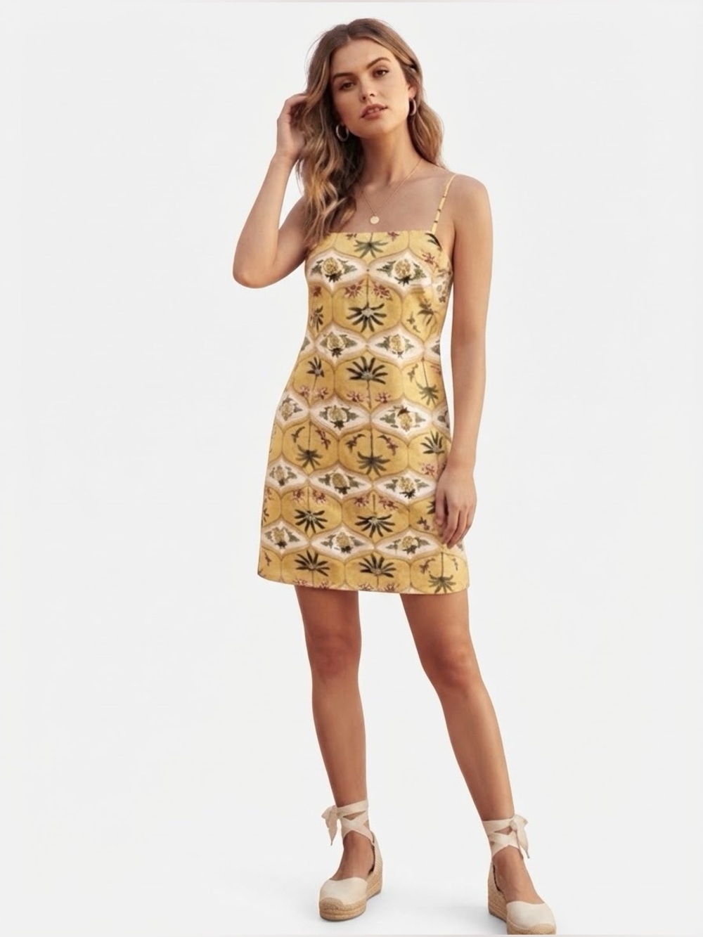 Monteau  Yellow Floral Dress